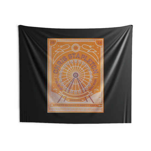 2018 Chris Stapleton Darien Silkscreen Concert Poster Wall Tapestries