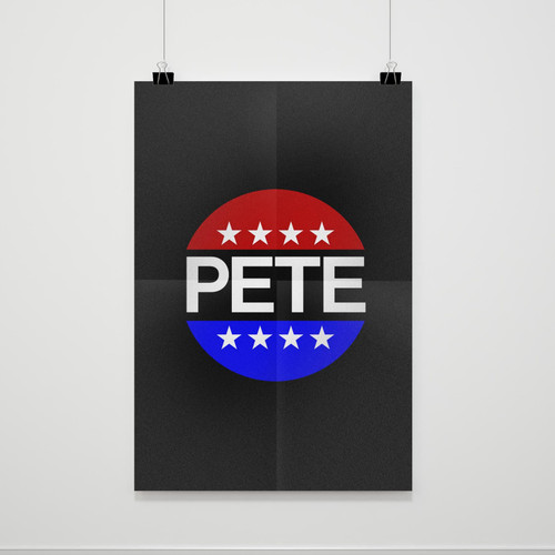 Pete Buttigieg Us Democratic For President Election Vintage Poster