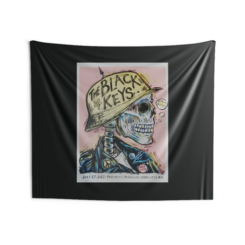 2022 The Black Keys Charlotte Silkscreen Concert Poster Wall Tapestries