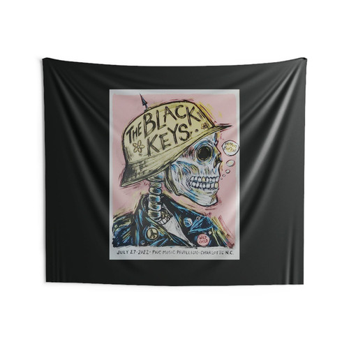 2022 The Black Keys Charlotte Silkscreen Wall Tapestries