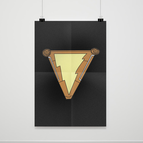 Shazam Chest Logo Poster Shazam Chest Logo Poster