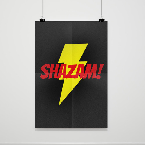 Shazam Dc Cartoon Logo Poster