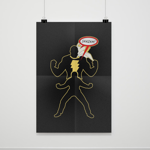 Shazam Shilouete Poster