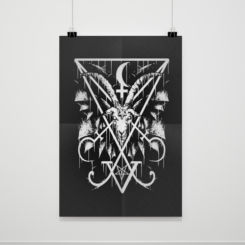 Sigil Of Lucifer And Baphomet Poster