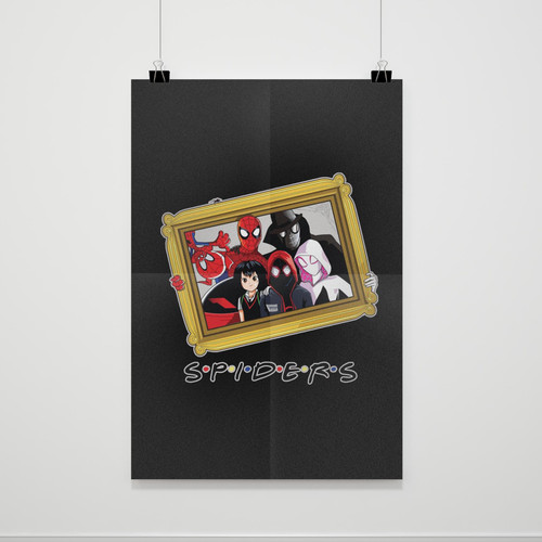 Spider Firends Frame Poster