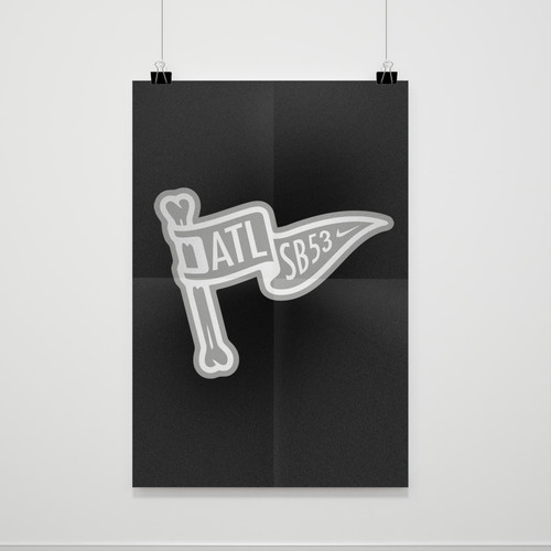 Super Bowl Flag Logo Poster