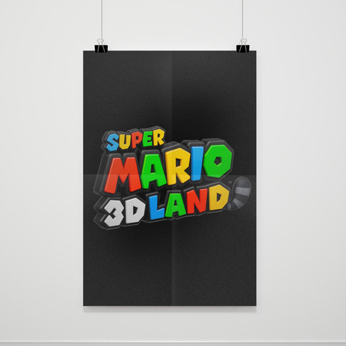 Super Mario 3D Land Logo Poster