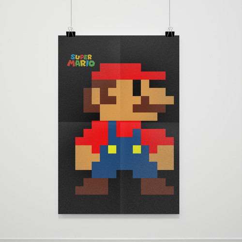Super Mario Retro Poster