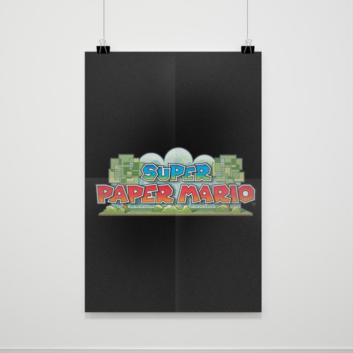 Super Paper Mario Logo Poster