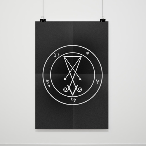 The Official Symbol Of Lucifer In The Circle Poster