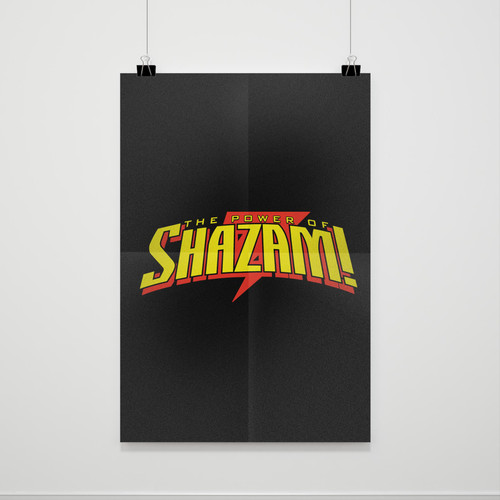 The Power Of Shazam Dc Superhero Logo Poster