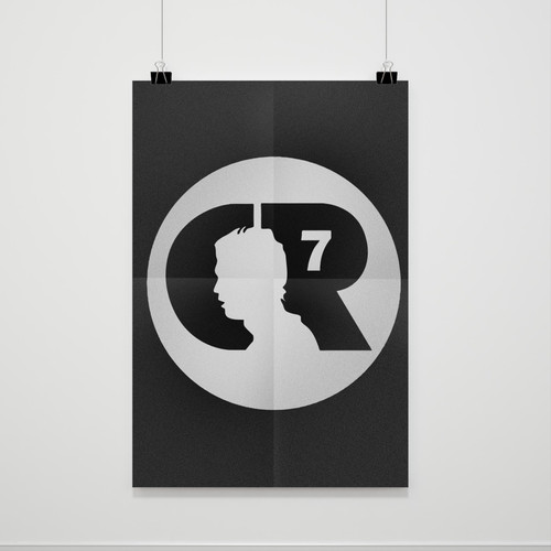 Cr7 Circle Silhouette Poster