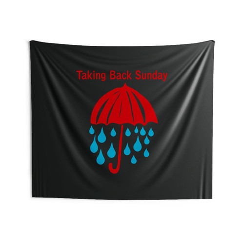 Taking Back Sunday Rain Wall Tapestries