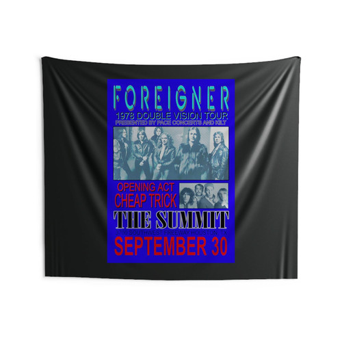 Foreigner Replica The Summit 1978 Concert Poster Wall Tapestries Foreigner Replica The Summit 1978 Concert Poster Wall Tapestries