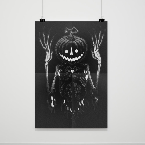 Halloween Pumpkin Horror Poster