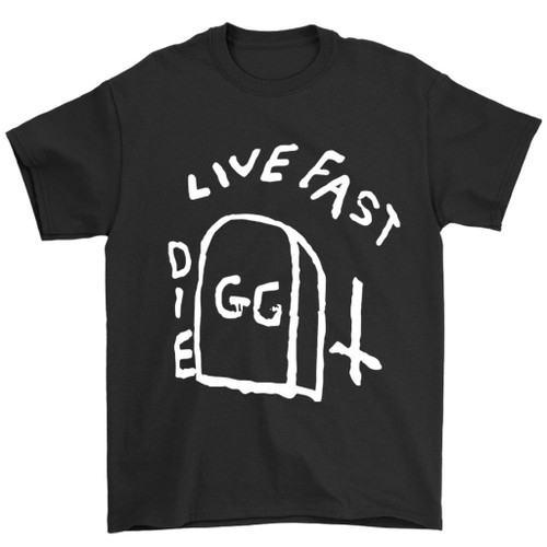 Gg Allin Live Fast Die Man's T-Shirt Tee
