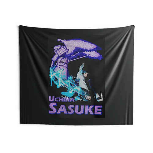 Naruto Anime Sasuke Uchiha Jutsu Wall Tapestries