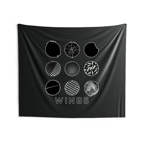 Bts Wings Logo Wall Tapestries