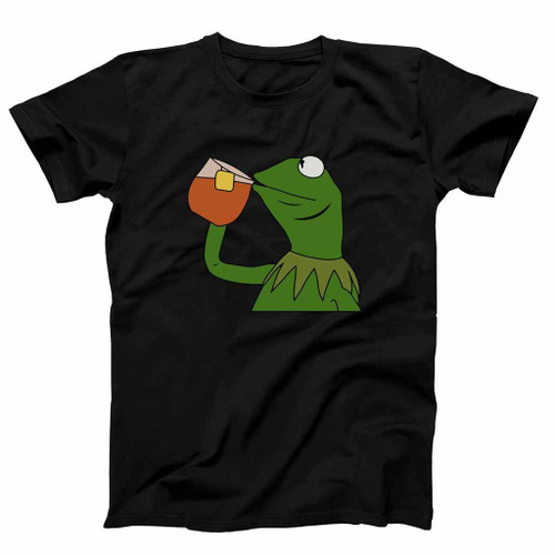 Kermit The Frog Sipping Tea Man's T-Shirt Tee
