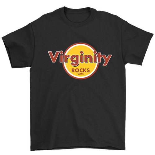 Virginity Rocks Cafe Logo Man's T-Shirt Tee