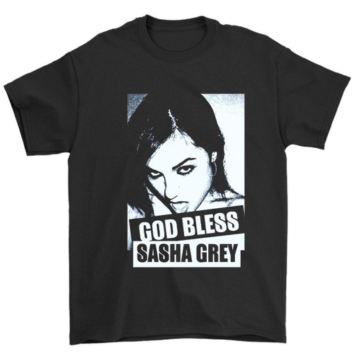 God Bless Sasha Grey V4 Man's T-Shirt Tee