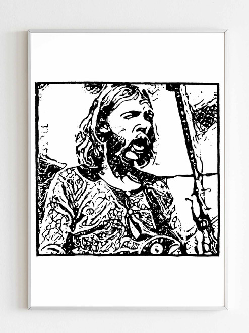 Duane Allman Skydog Les Paul Guitar Rock Blues Poster