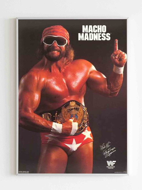 Macho Man Randy Savage 1988 Wwf Wrestling Poster