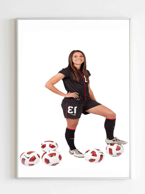 Alex Morgan Football Poster