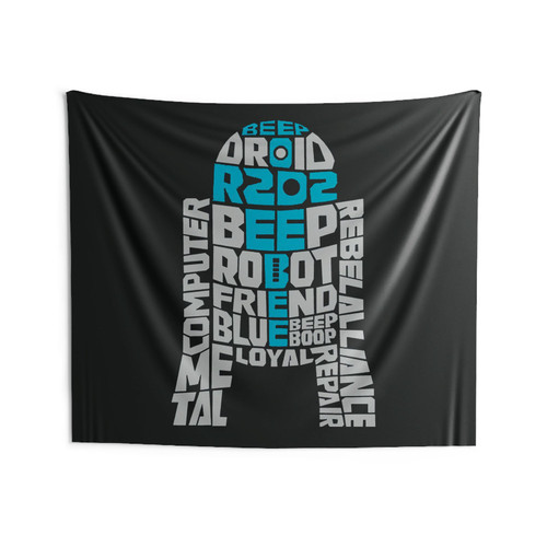 Star Wars R2D2 Typography Wall Tapestries