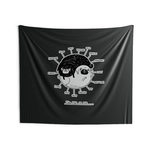 The Taq Of The Pug Yin Yang Wall Tapestries