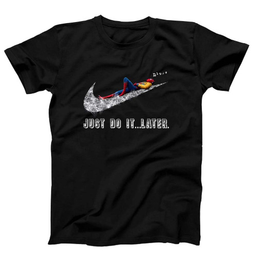 Spiderman Just Do It Later Man's T-Shirt Tee