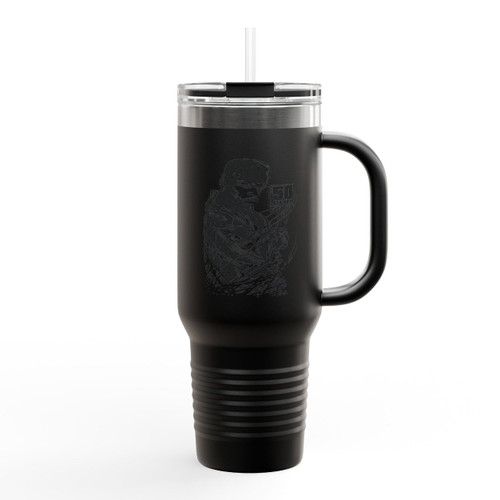 50 Cent Scribble Portrait Image Insulated Travel Mug