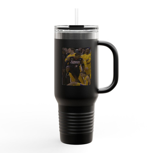 Allen Iverson Stepping Over Ty Lue Insulated Travel Mug Allen Iverson Stepping Over Ty Lue Insulated Travel Mug