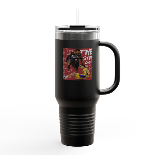 Allen Iverson The Stepover Stepping Over Tyronn Lue Insulated Travel Mug Allen Iverson The Stepover Stepping Over Tyronn Lue Insulated Travel Mug