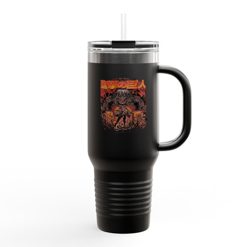 Aot Eren Yeager Attack On Titan Insulated Travel Mug Aot Eren Yeager Attack On Titan Insulated Travel Mug