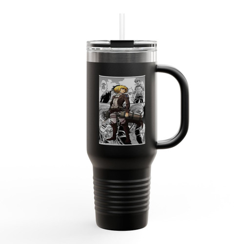 Armin Arlert Inspired Style Manga Insulated Travel Mug Armin Arlert Inspired Style Manga Insulated Travel Mug