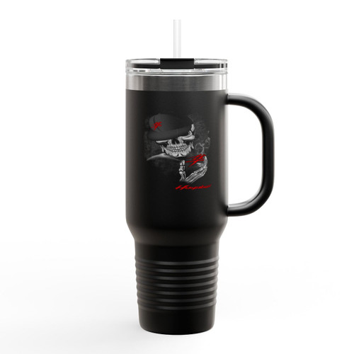 Skeleton Skull Hayabusa Logo Insulated Travel Mug