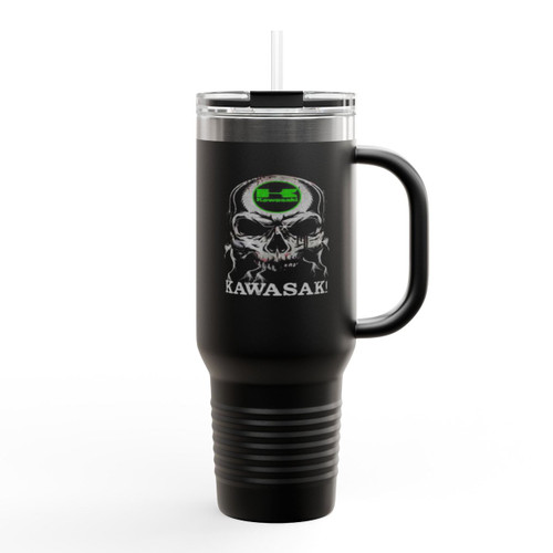 Skull Kawasaki Logo Insulated Travel Mug