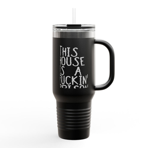 Step Brothers This House Is A Prison Insulated Travel Mug Step Brothers This House Is A Prison Insulated Travel Mug