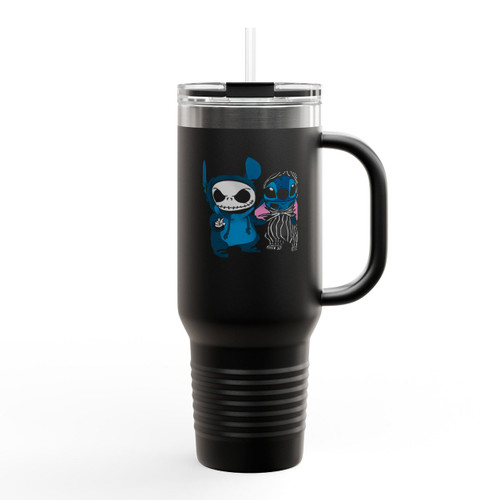 Stitch And Jack Skellington Insulated Travel Mug Stitch And Jack Skellington Insulated Travel Mug