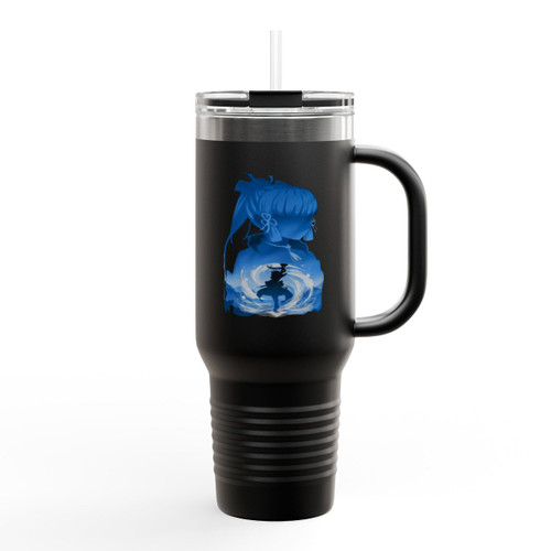Ayaka Genshin Impact Silhouette Insulated Travel Mug