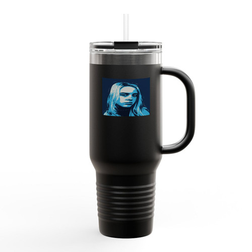 Billie Eilish Blue Insulated Travel Mug Billie Eilish Blue Insulated Travel Mug