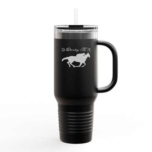 Talk Derby To Me Horse Race Funny Derby Hip Insulated Travel Mug