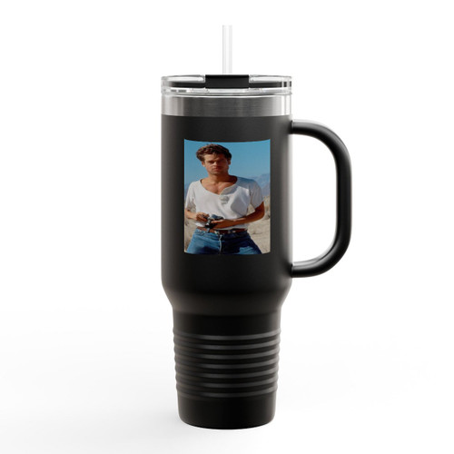 Brad Pitt Photo Insulated Travel Mug Brad Pitt Photo Insulated Travel Mug