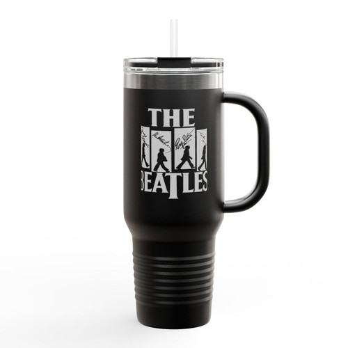 The Beatles With Autographs Insulated Travel Mug