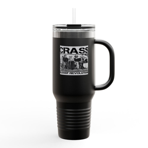 Crass Bloody Revolutions Logo Insulated Travel Mug