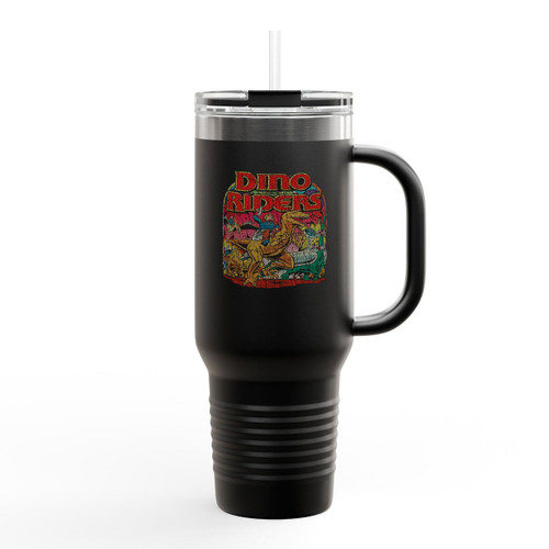 Dino Riders The Adventure Begins 1988 Insulated Travel Mug Dino Riders The Adventure Begins 1988 Insulated Travel Mug