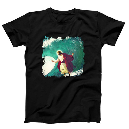 Surfing Jesus Surfing Man's T-Shirt Tee