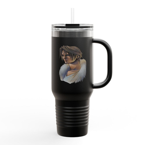 Final Fantasy Viii Squall Leonhart Art Insulated Travel Mug Final Fantasy Viii Squall Leonhart Art Insulated Travel Mug