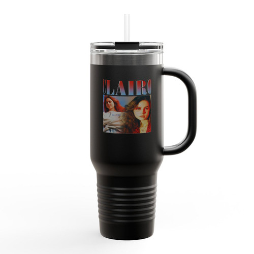 Clairo Cottrill I Am In A Movie Insulated Travel Mug Clairo Cottrill I Am In A Movie Insulated Travel Mug